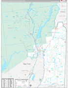 Glens Falls Wall Map Premium Style
